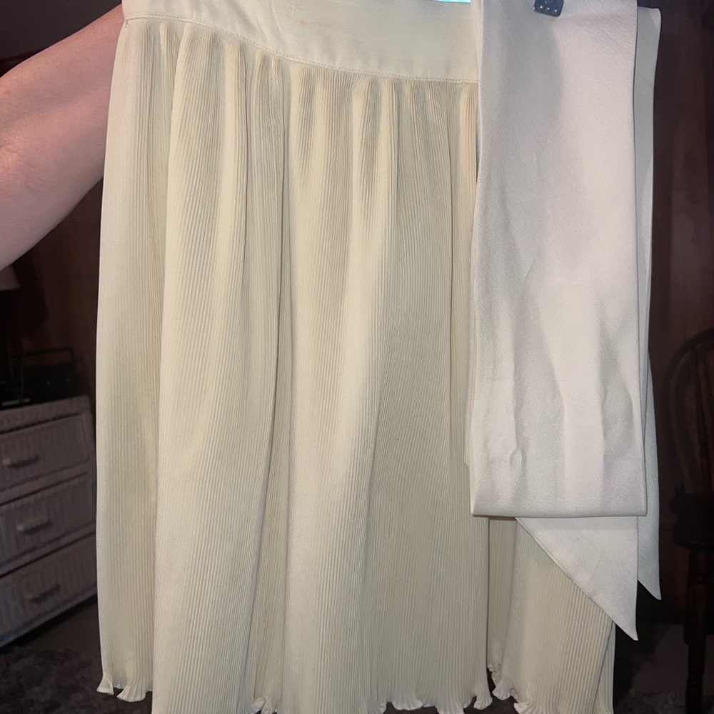 Vintage Kippe 1960’s Cream Pleated Skirt